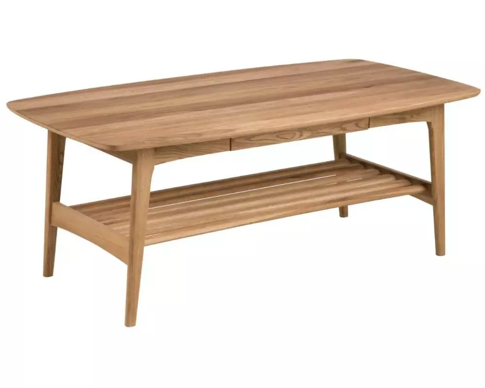 AC Design Couchtisch Emma Braun, 130 x 70 x 51 cm