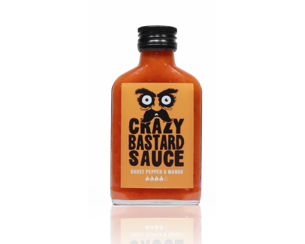 Crazy Bastard Sauce Hot Sauce Ghost Pepper und Mango 100 ml