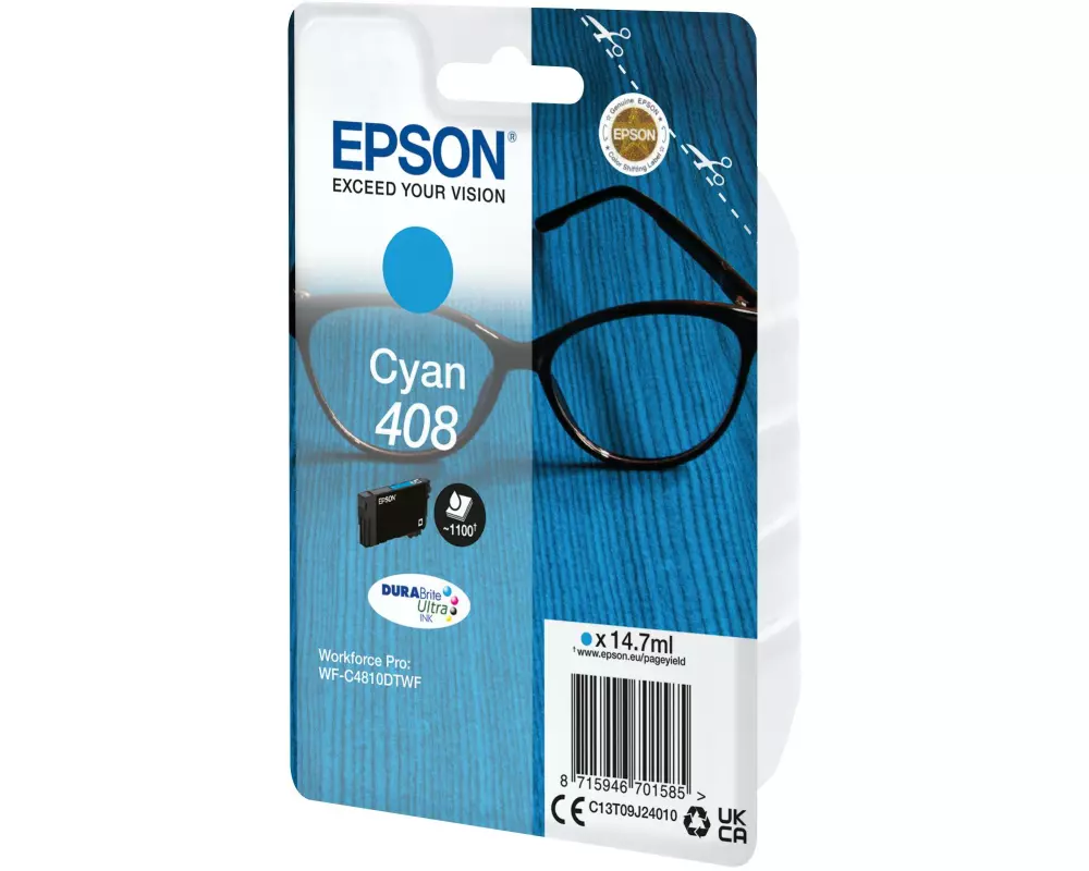 Epson Tinte 408 / C13T09J24010 Cyan