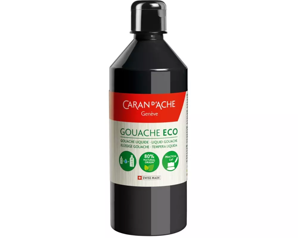 Caran d'Ache Wasserfarbe Gouache Eco 500 ml, Schwarz
