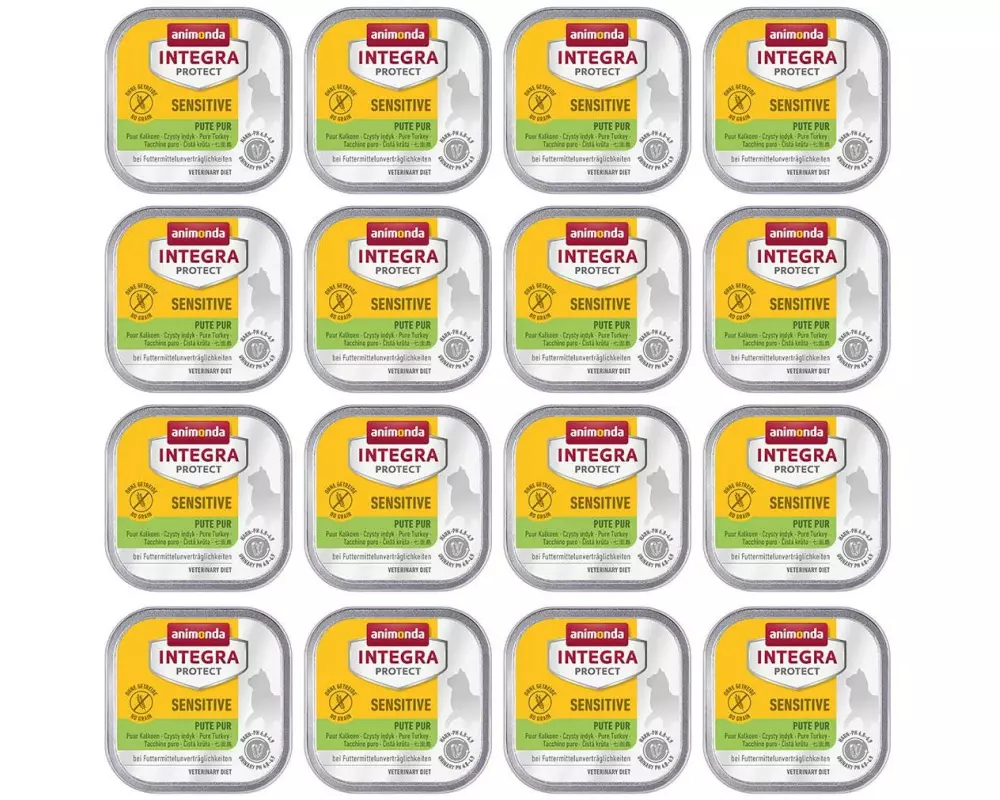 Animonda Integra Protect Nassfutter Sensitive Pute pur, 16 x 100 g