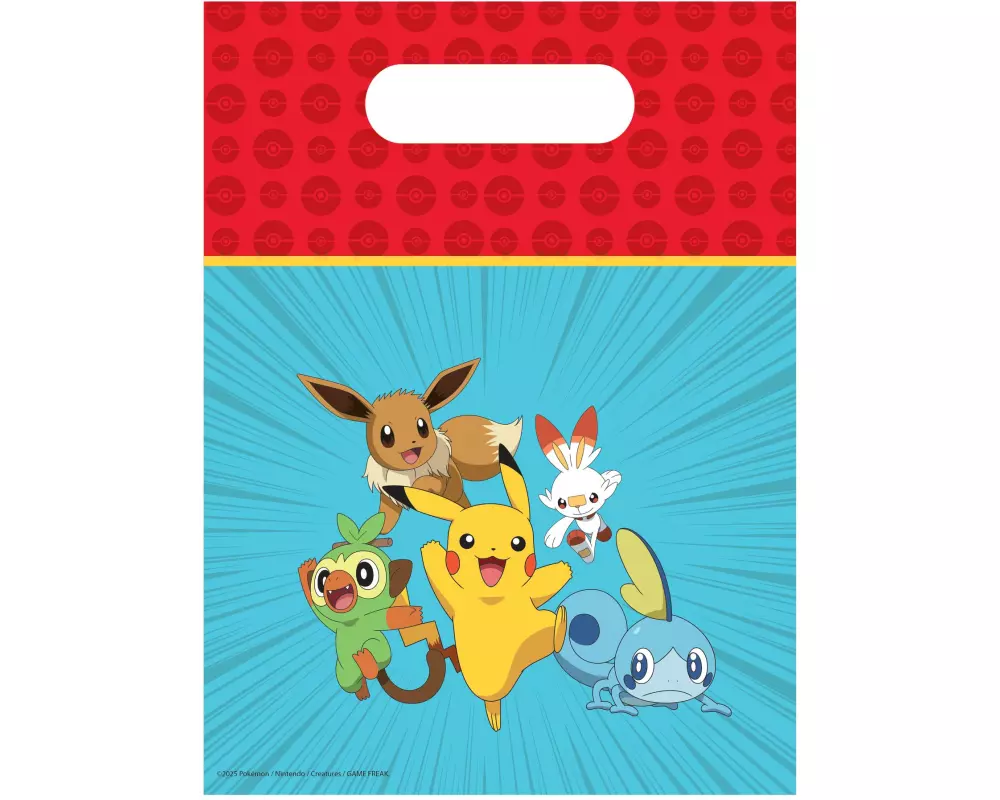 We fiesta Party Geschenktasche Pokémon 6 Stück, Mehrfarbig