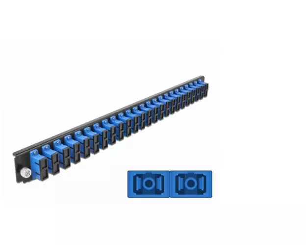 Delock Verteilerplatte Frontblende 24 Port SC Duplex OS2 SM blau