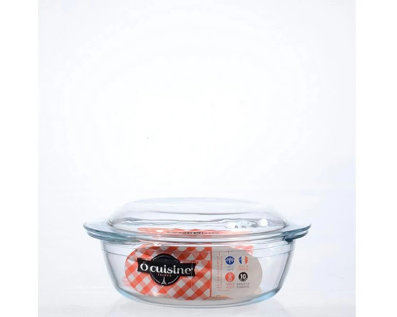 International Cookware Auflaufform Cocotte 2.3 l, Rund, Transparent