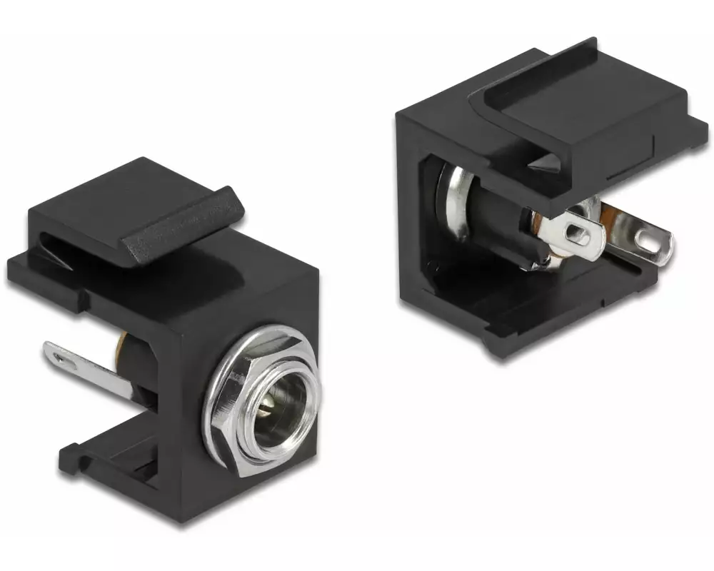 Delock Keystone-Modul DC 5.5 x 2.5 mm Buchse schwarz