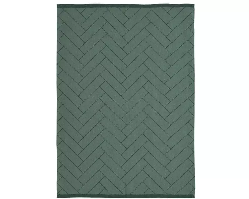 Södahl Geschirrtuch Tiles Dunkelgrün