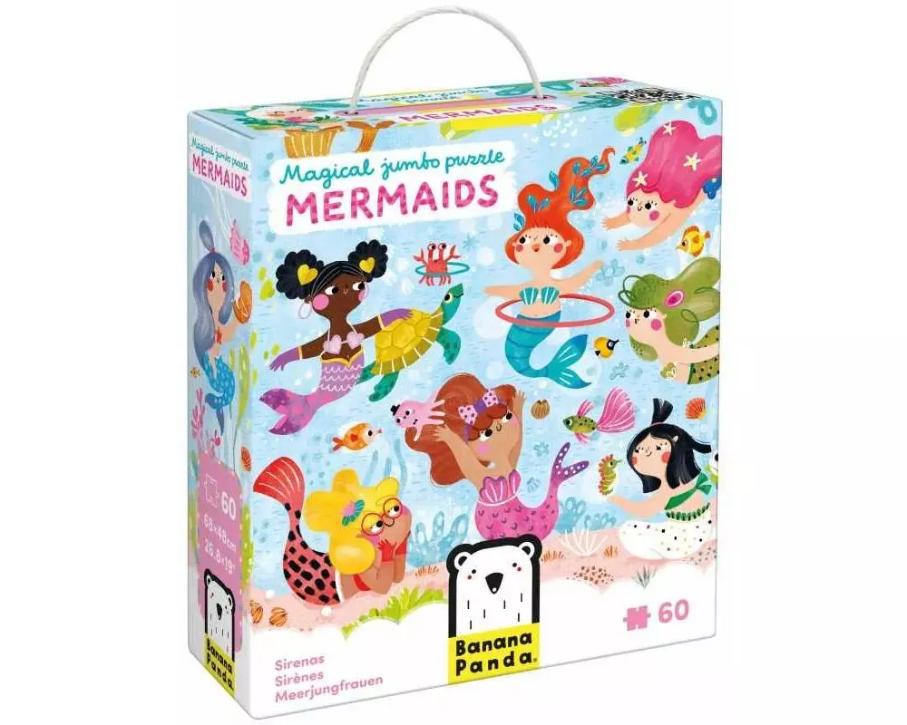 Banana Panda Puzzle Magical Jumbo Meerjungfrauen Pappe 60 Teile