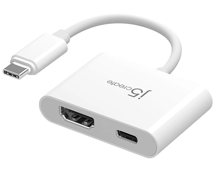 j5create JCA152 USB-C to 4K HDMI Adapter with Power Delivery, Black. Cable length: 0.82 m, Connector 1: USB Type-C, Connector 2: HDMI + USB Type-C. Weight: 19.5 g, Width: 35 mm, Depth: 50 mm. Quantity per pack: 1 pc(s), Package width: 190 mm, Package depth: 85 mm. Shipping (inner) case net weight: 400 g, Export Control Classification Number (ECCN): EAR99, Master (outer) case net weight: 1.1 kg