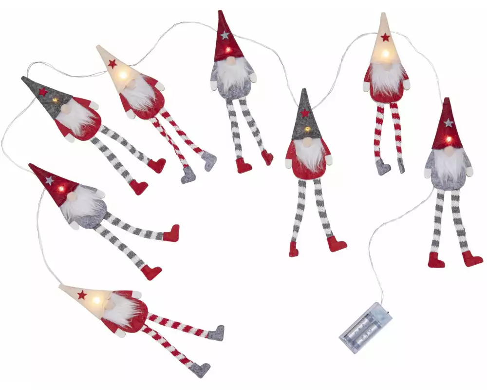 Star Trading LED-Lichterkette Alf, Indoor, Warmweiss, Rot