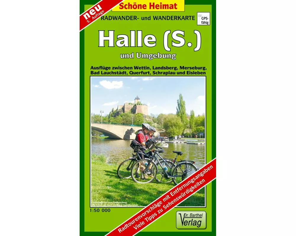 Radwander- und Wanderkarte Halle (Saale) und Umgebung 1 : 50 000