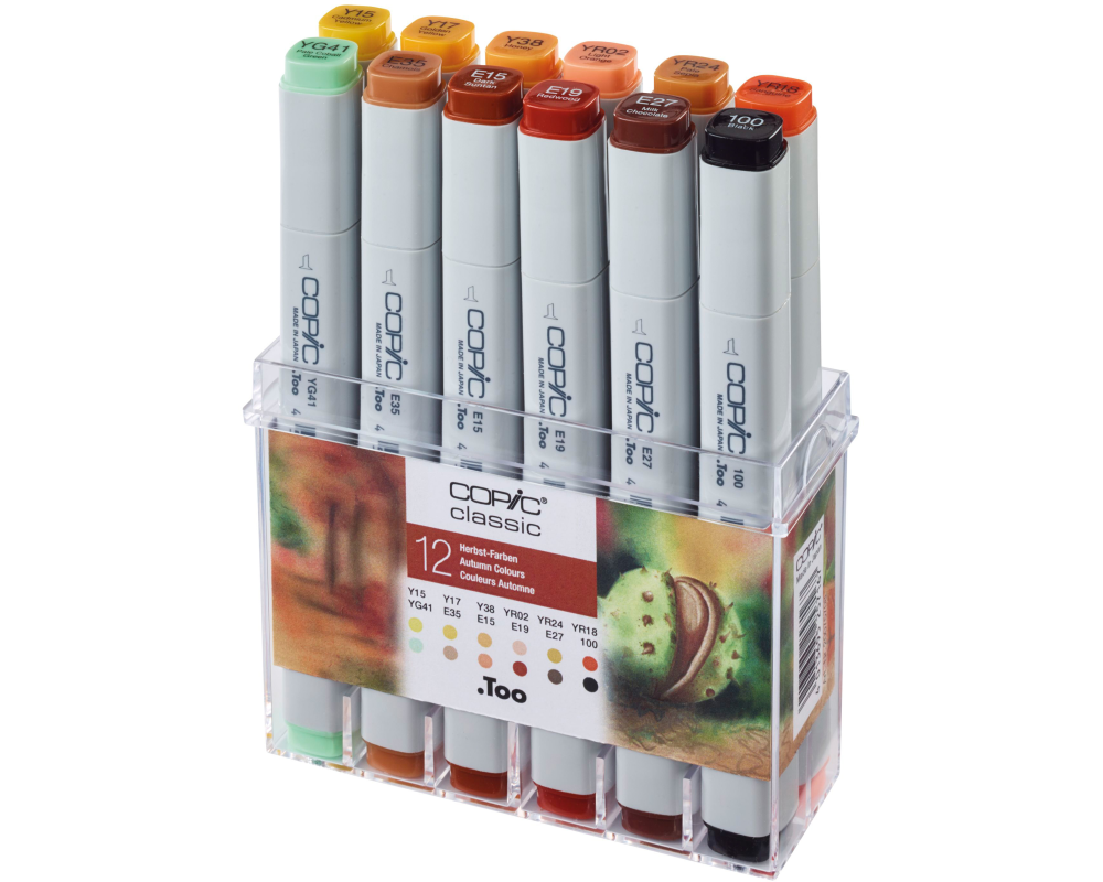 COPIC Marker Classic 20075708 Herbst-Farben, 12 Stück