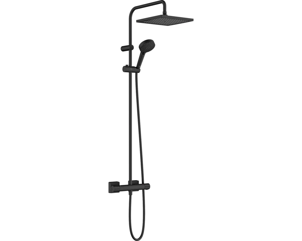 hansgrohe Vernis Shape 240 Mattschwarz mit Thermostat