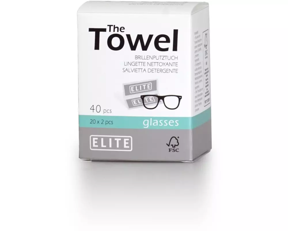 Elite Brillenputztuch 40 Stück, Weiss
