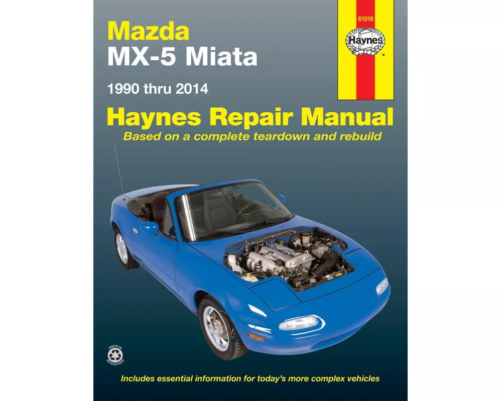 Mazda MX-5 Miata for Mazda MX-5 Miata models (1990-2014) Haynes Repair Manual (USA)
