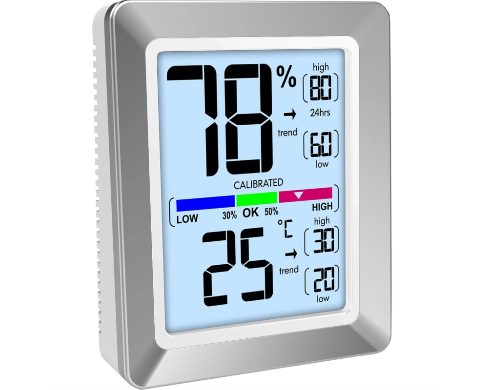 Technoline Raumklimastation WS9460 grau Temperaturanzeige, Luftfeuchtigkeitsanz.