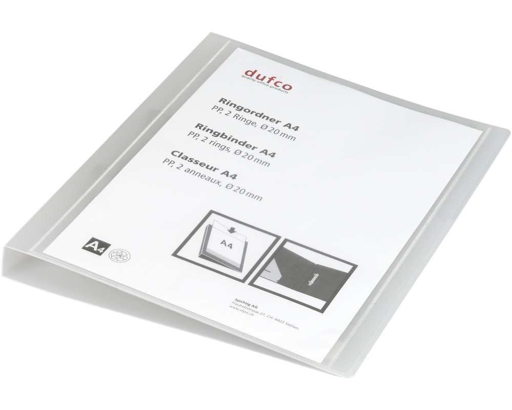 DUFCO Präsentationsordner 51500.03674 A4, 2.8cm, transparent