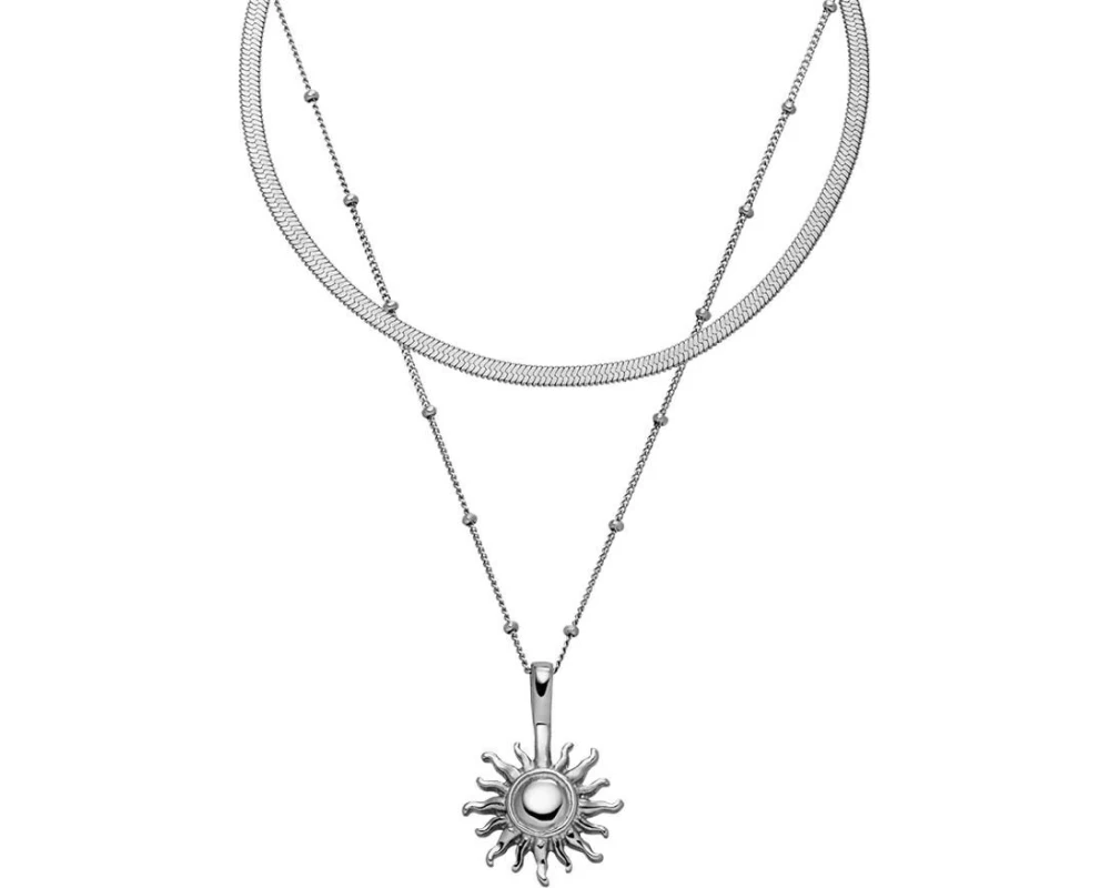 Purelei Molokai Ketten-Set Edelstahl, Silber