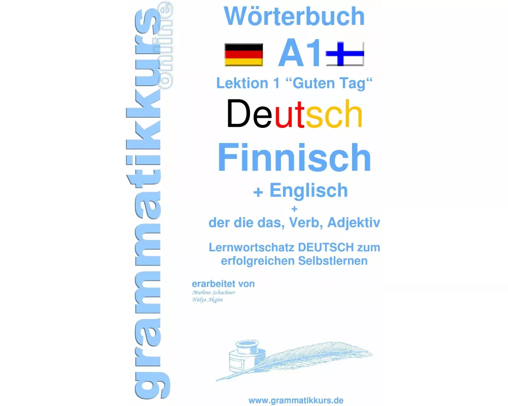 Wörterbuch Deutsch - Finnisch - Englisch Niveau A1