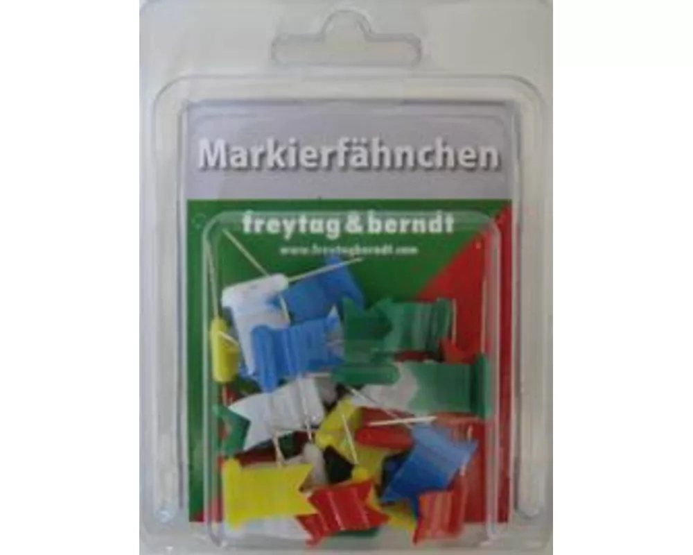 Markierfähnchen wehend, Bunt