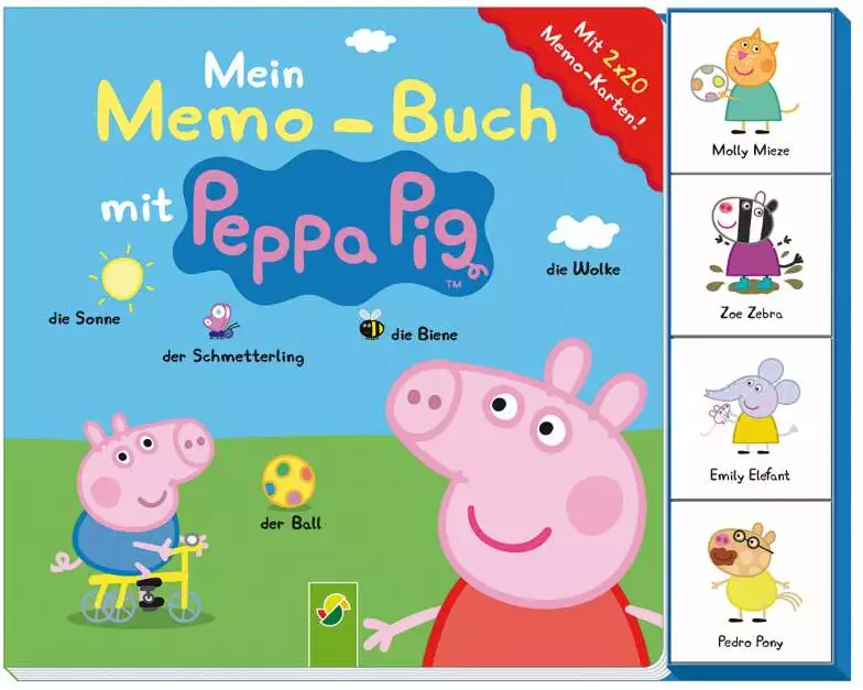 Mein Memo-Buch mit Peppa Pig. Mit 2 x 20 Memo-Karten