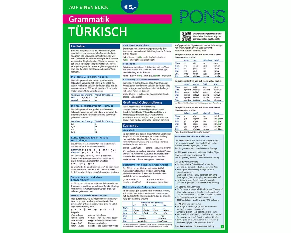 PONS Grammatik auf einen Blick Türkisch