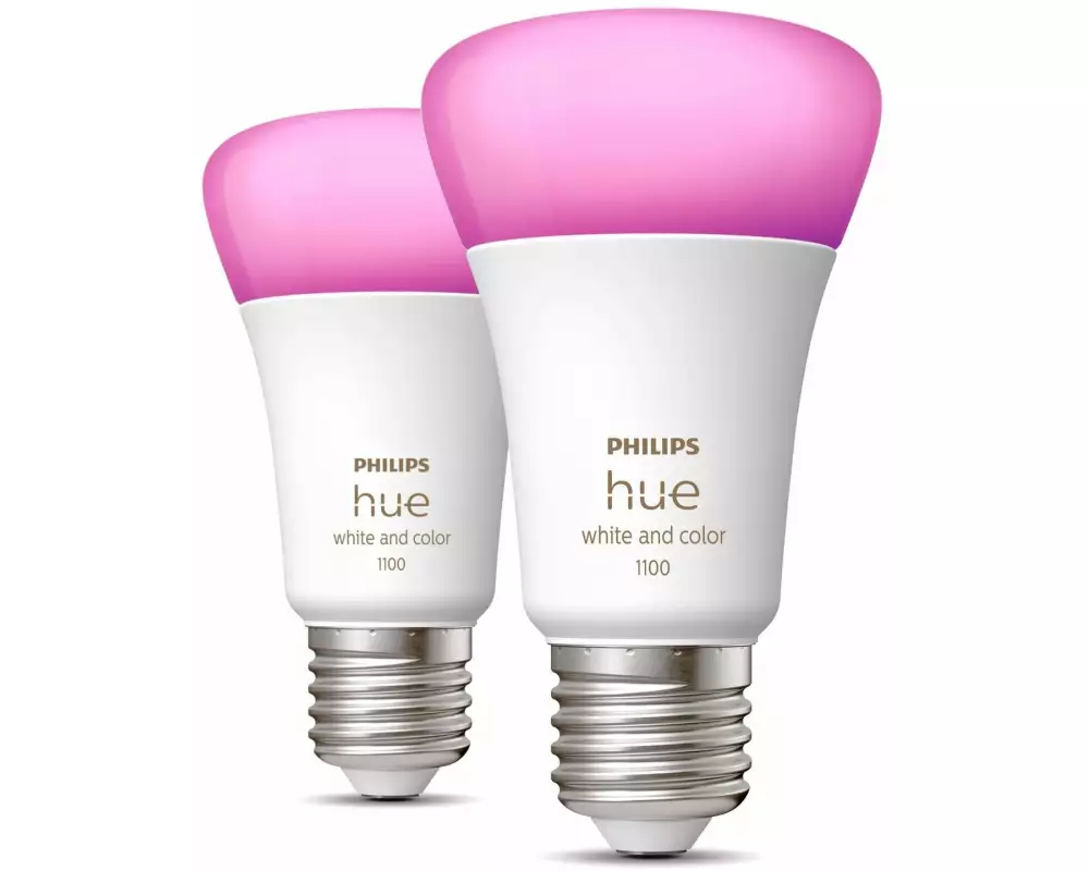Philips Hue Leuchtmittel White & Col. Amb. E27 Doppelpack 2 x 800 lm