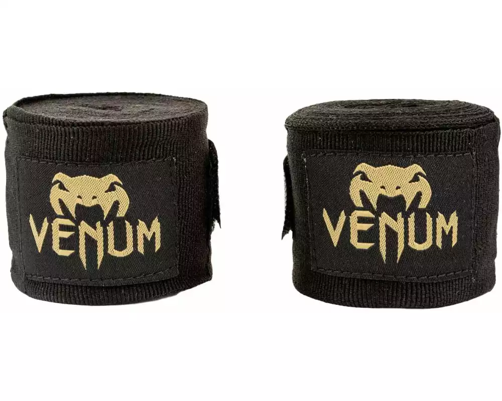 Venum Kontact Boxing Handwraps 2.5 m, Gold/Schwarz