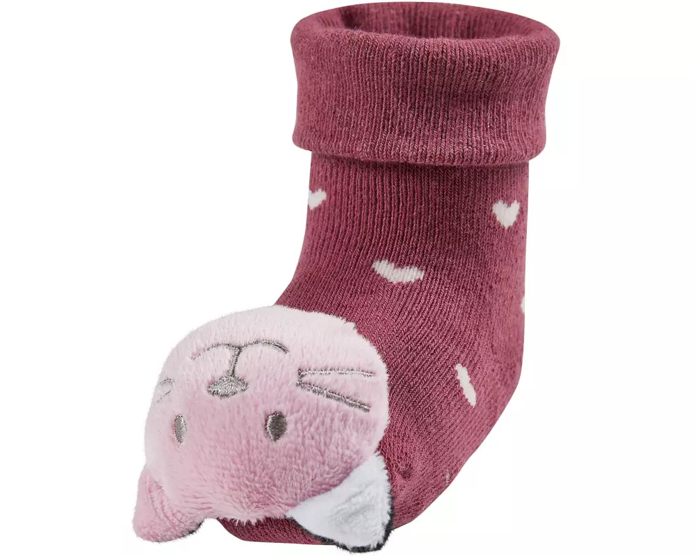 Sterntaler Rasselsocken Katze Beerenrosa Gr. 15/16