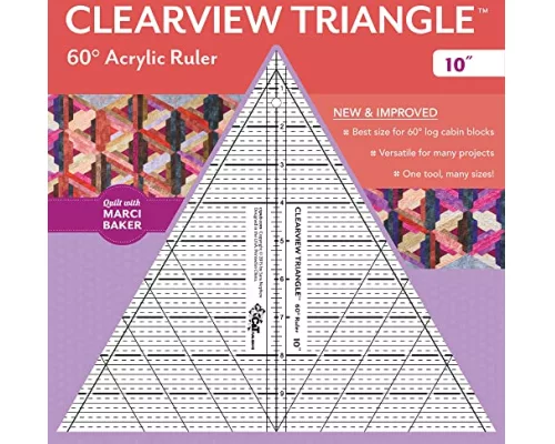 Clearview Triangle™ 60° Acrylic Ruler - 10"