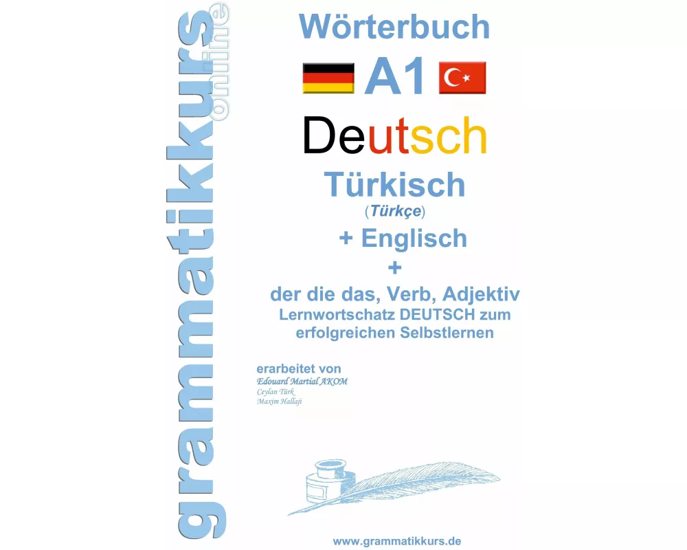 Wörterburch Deutsch - Türkisch Englisch A1