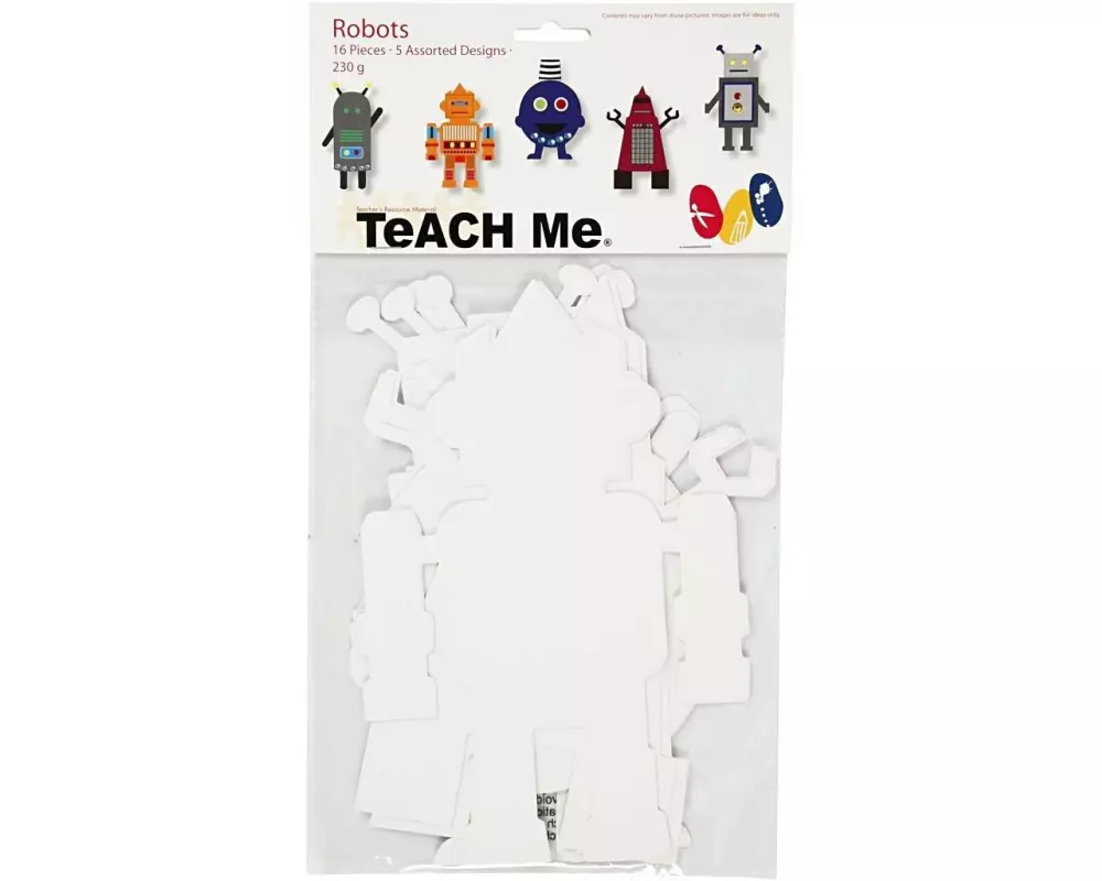 Creativ Company Bastelpapier Roboter 16 Stück, Weiss