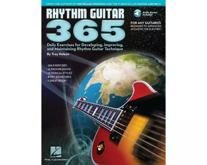 Rhythm Guitar 365 Daily Exercises for Rhythm Guitar Technique Chord Theory Strumming Fingerpicking and Progressions with Online Audio Hal Leonard Guit