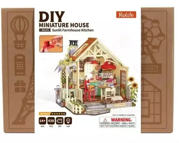 Rolife Rolife Sunlit Farmhouse Kitchen Holzmodellbausatz