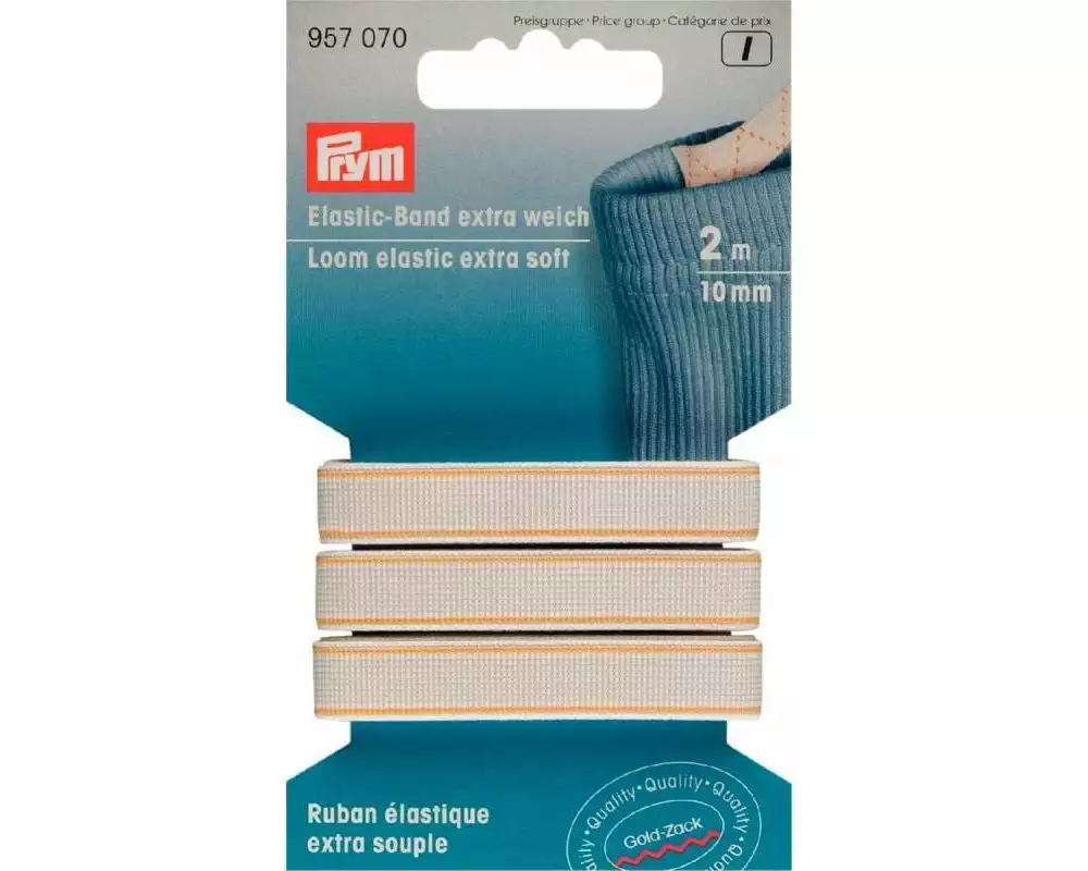 Prym Elastikband Weiss, 2 m x 10 mm
