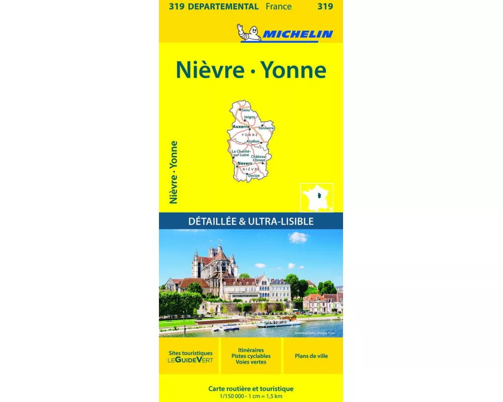 Nievre, Yonne - Michelin Local Map 319