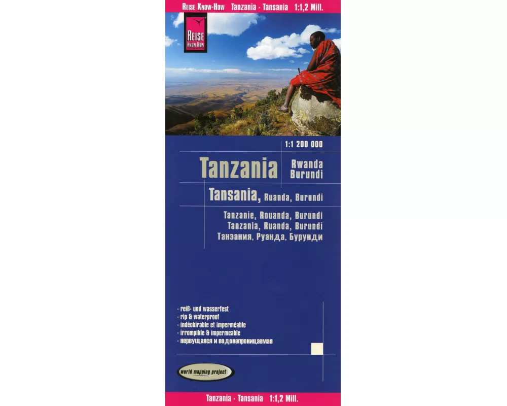 Reise Know-How Landkarte Tansania, Ruanda, Burundi (1:1.200.000)