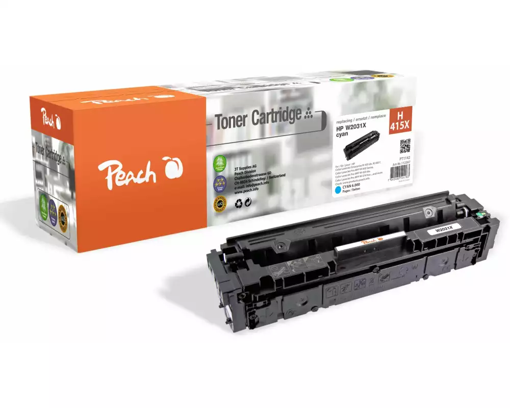 Peach Toner HP Nr. 415X / W2031X Cyan