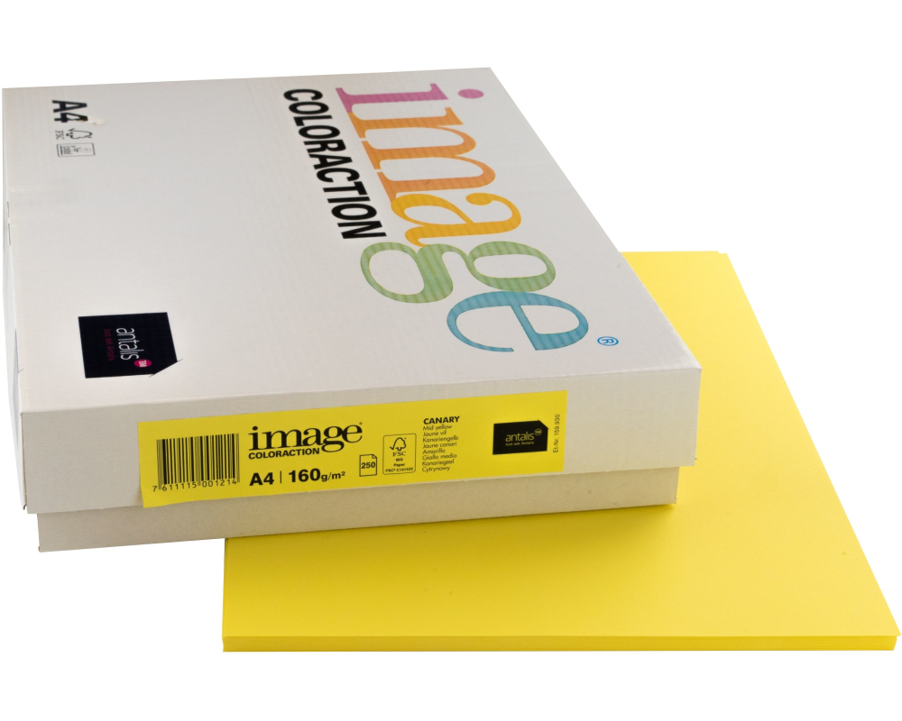 IMAGE COLORACTION Kopierpapier Canary A4 266719 kanariengelb, 160g 250 Blatt