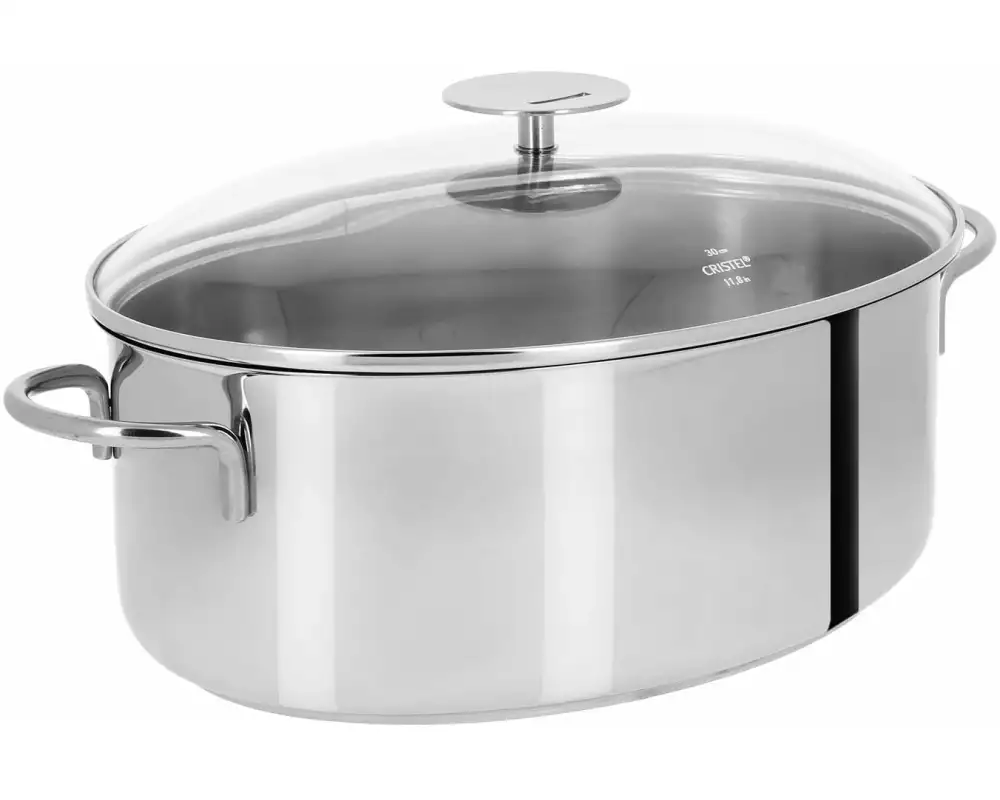 Cristel Kochtopf Mutine Fixe 22 cm/30 cm, Silber