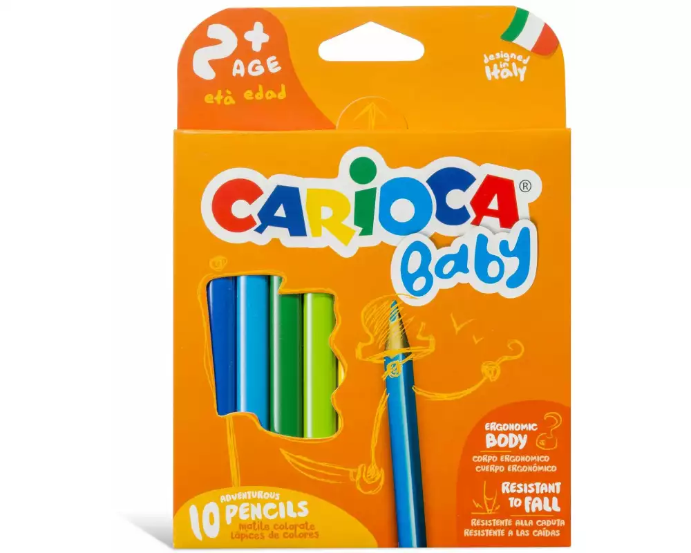 Carioca Farbstifte Baby 10 Stück, Mehrfarbig