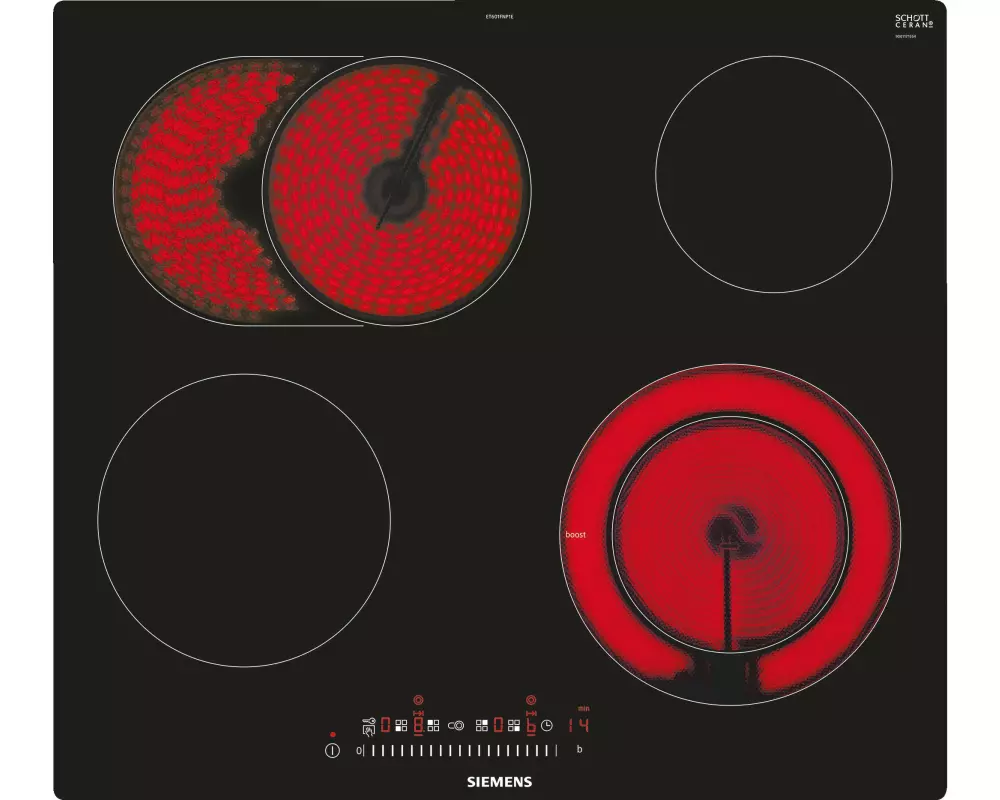 Siemens Glaskeramik-Kochfeld ET601FNP1C Flächenbündig