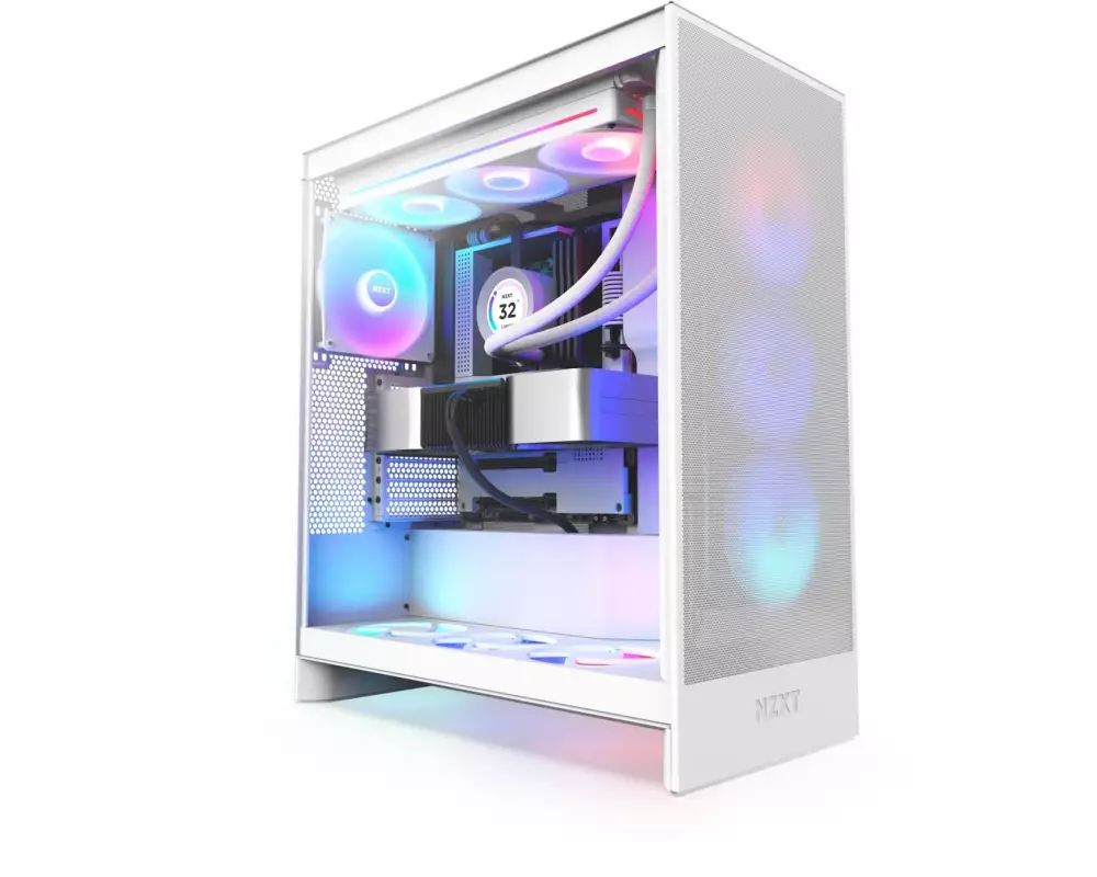 NZXT PC-Gehäuse H7 Flow RGB Weiss