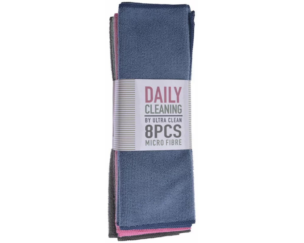 FS-STAR Reinigungstücher aus Microfaser 8 Stück 30x30cm versch.Farben