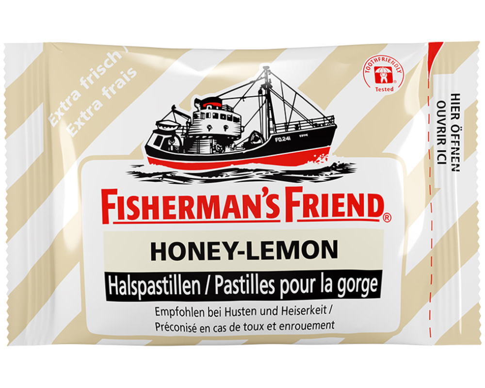 Fisherman's Bonbons Honey & Lemon ohne Zucker 24 x 25 g