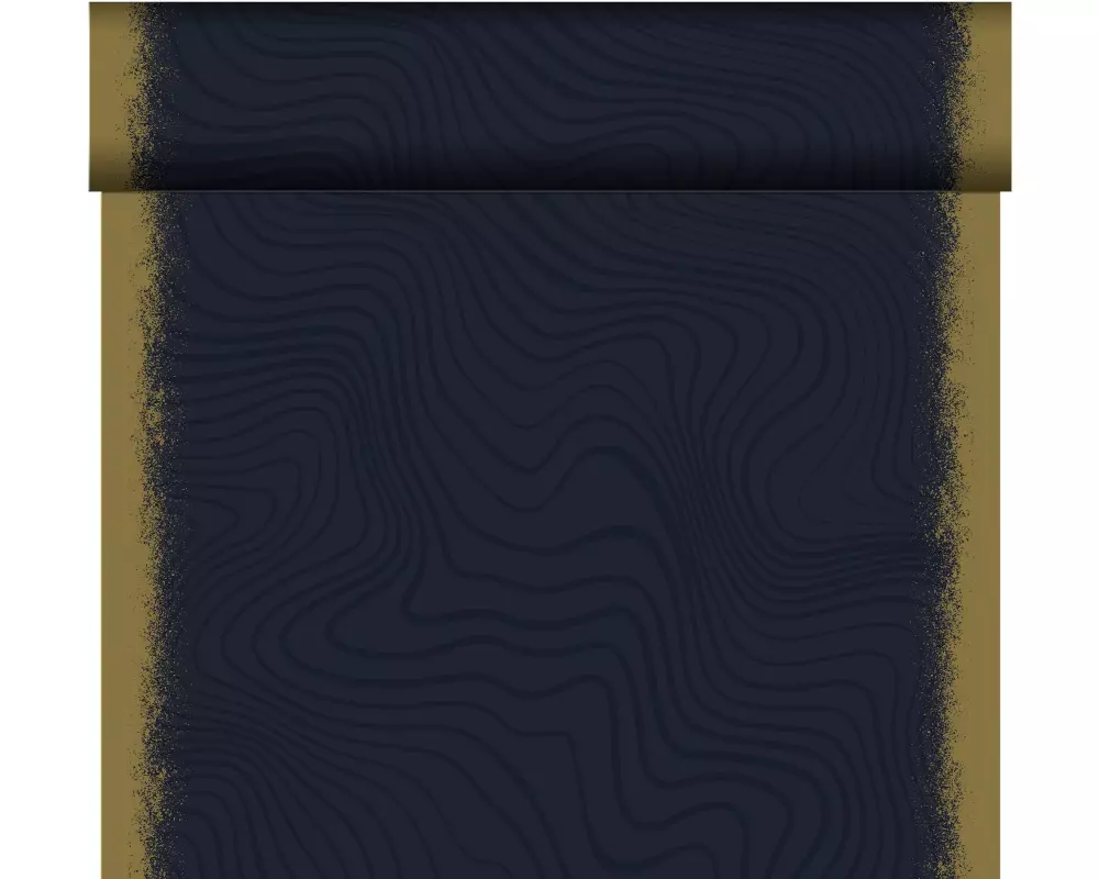 Duni Tischläufer Tête-à-Tête, 0.4 x 24 m, Sparkly Black, 1 Stück