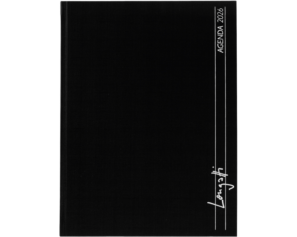 BIELLA Geschäftsagenda Longatti 2026 812725020026U 1W/2S schwarz ML 18x24.5cm