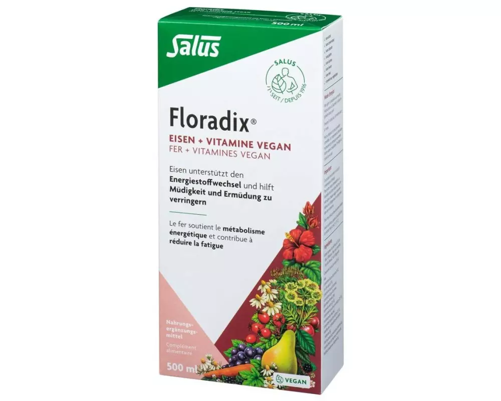 Floradix Eisen + Vitamine vegan 500 ml