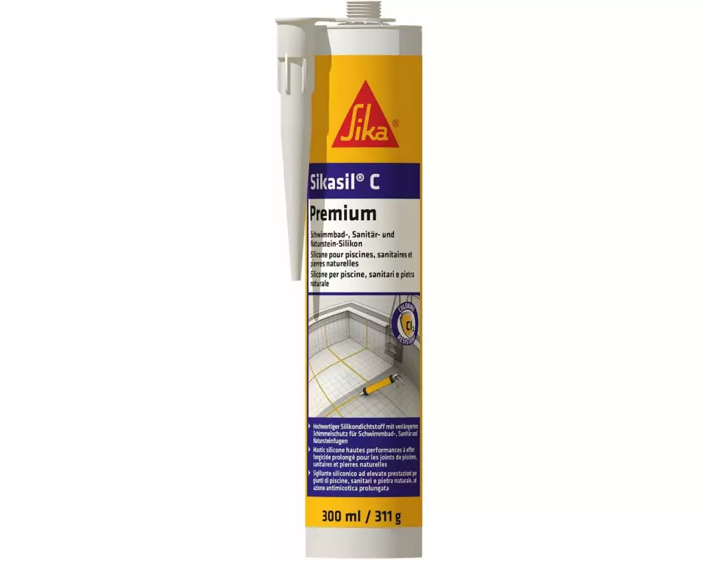 Sika Sikasil-C Premium Silikon Anthrazit 300 ml