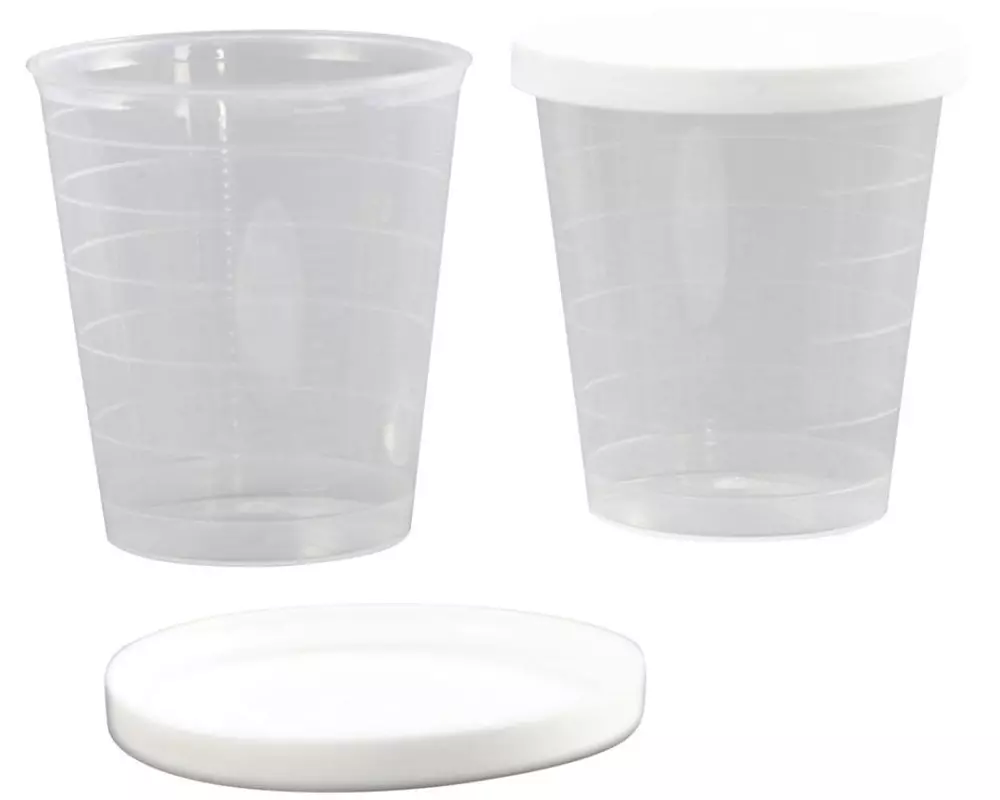 Creativ Company Kunststoffform Becher mit Deckel 30 ml, 75 Stück