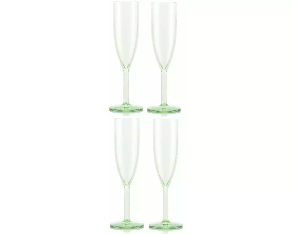 Bodum Outdoor-Champagnerglas Oktett 120 ml, Grün, 4 Stück